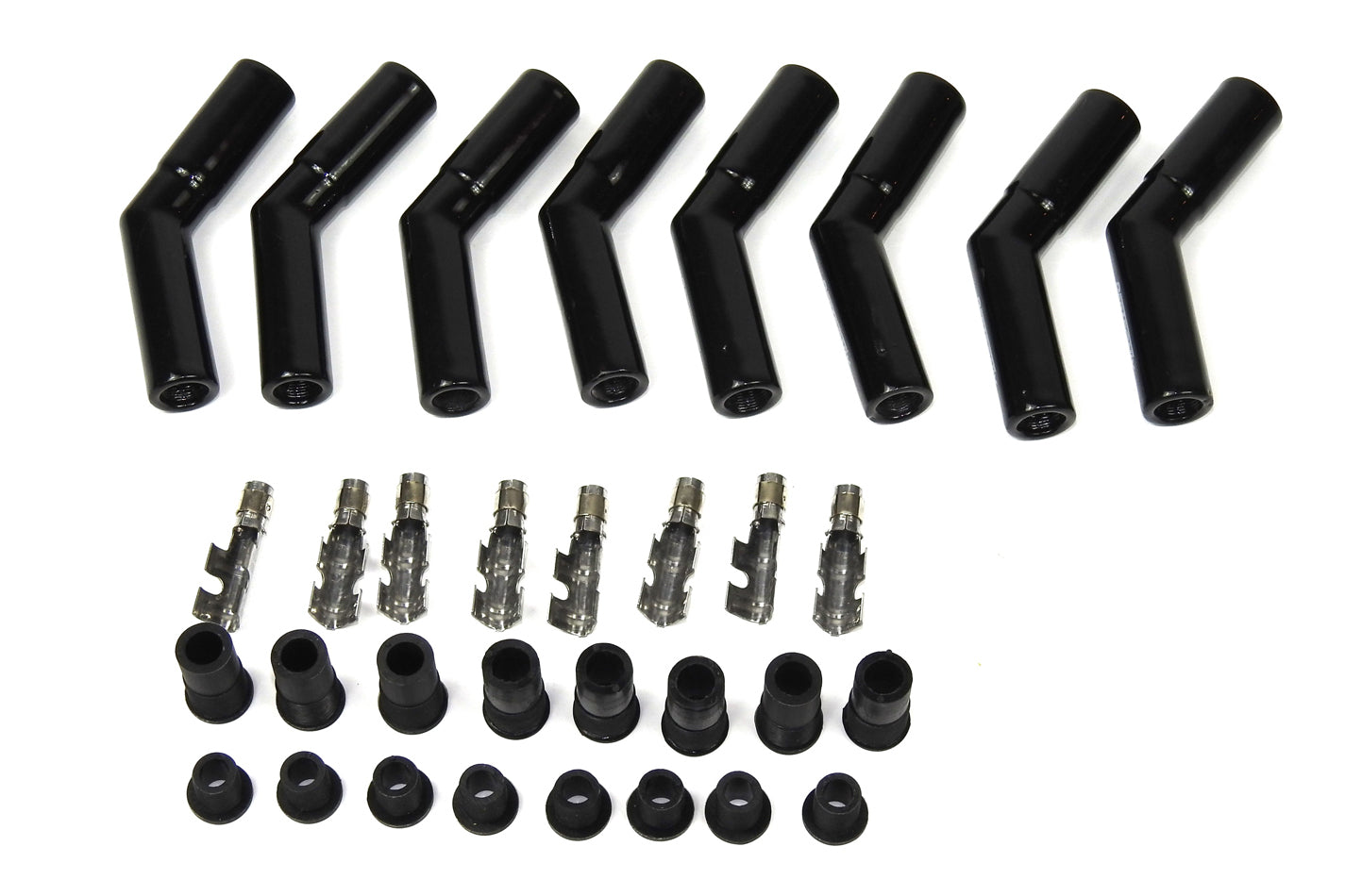 Pertronix Ignition PRT8563HT-8 Ceramic Spark Plug Boot Kit 45-Deg 8pk Black