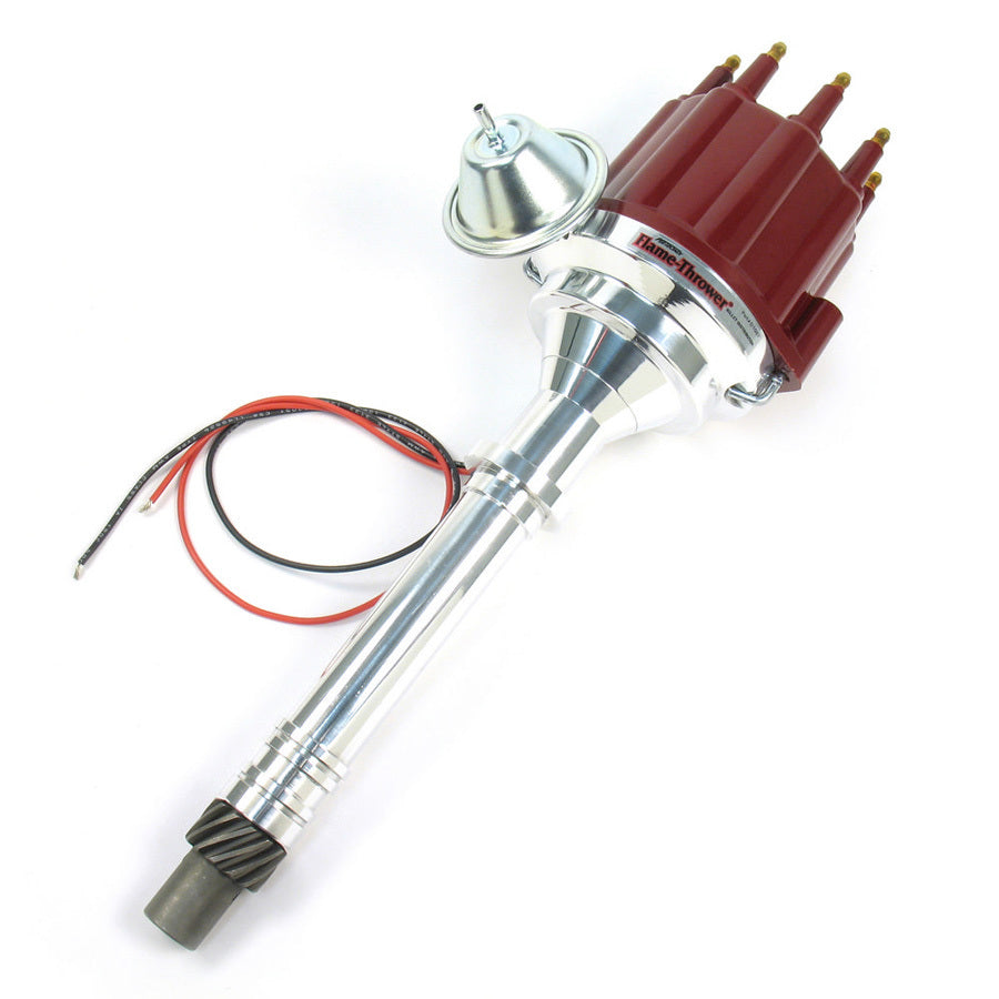 Pertronix Ignition PRTD100711 SBC/BBC Billet Dist. w/ Red Cap & Male Tower