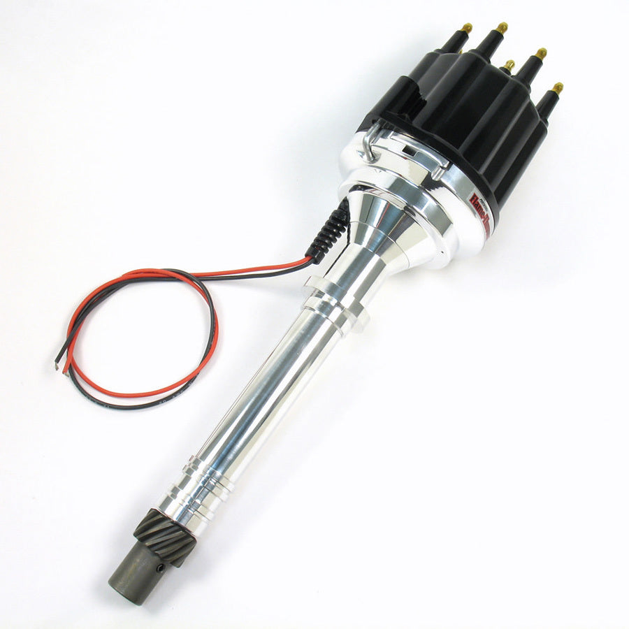 Pertronix Ignition PRTD100810 SBC/BBC Billet Dist. w/ Black Cap & Male Tower