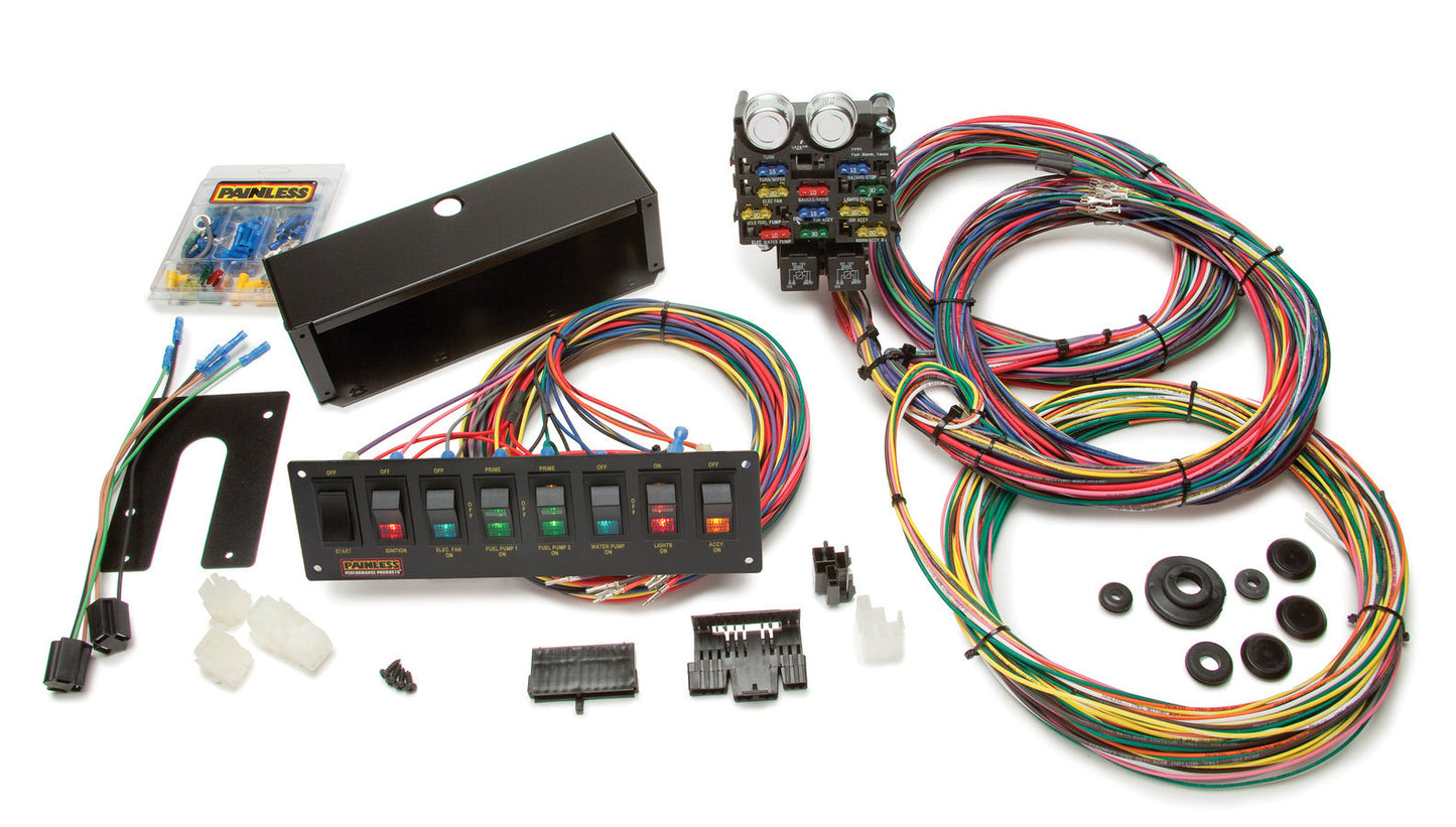 Painless Wiring PWI50003 21 Circuit Drag Race Wiring Kit