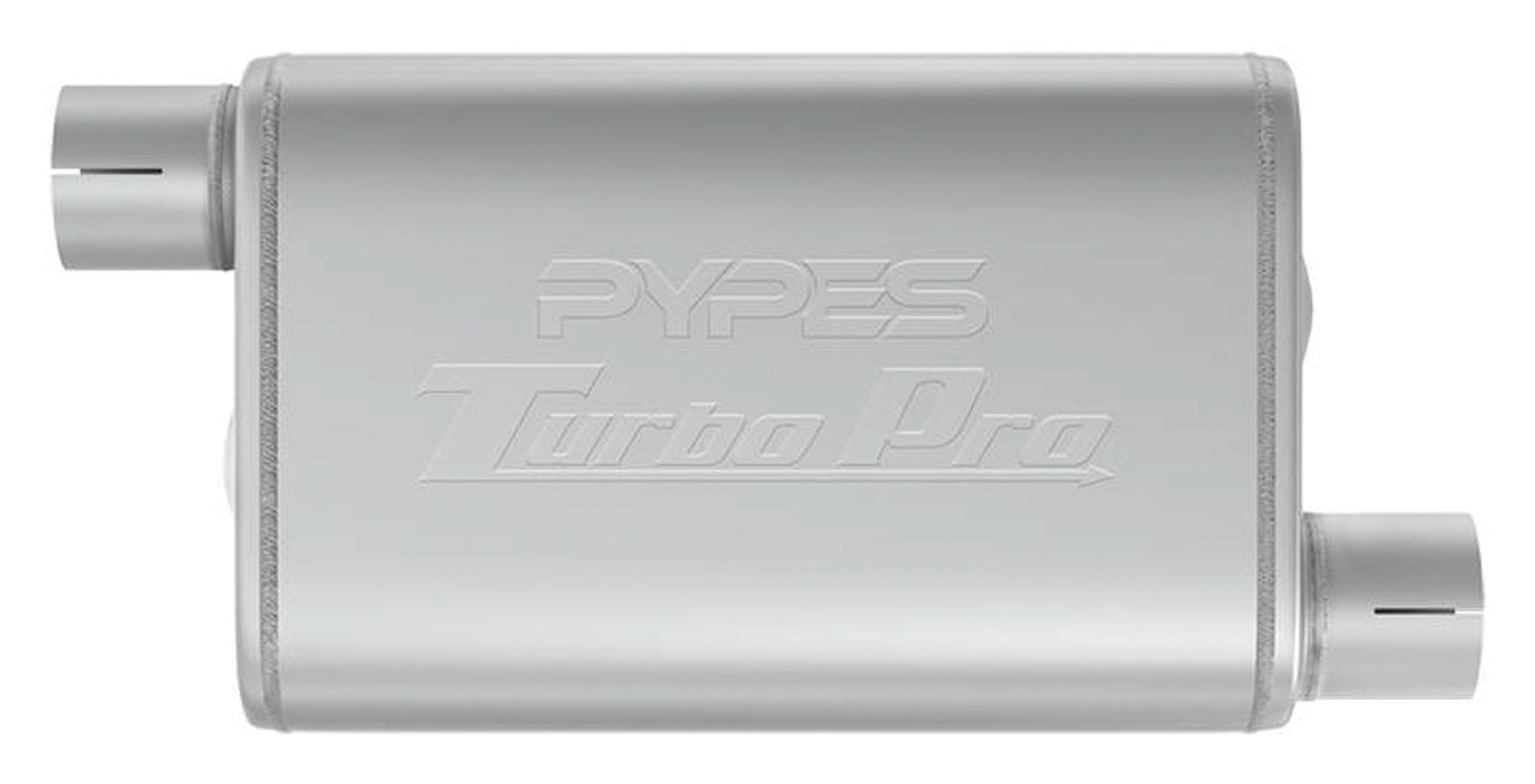 Pypes Performance Exhaust PYPMVT10 Turbo Pro Muffler 2.5in Offset In/Out