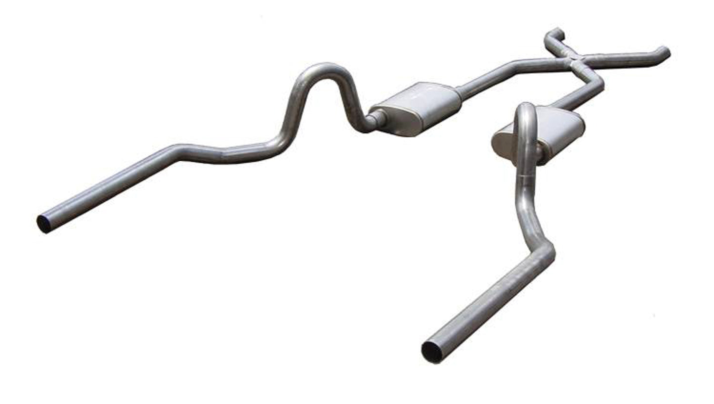 Pypes Performance Exhaust PYPSGA13T 64-74 GM A Body Crossmem ber Back Exhaust 3in