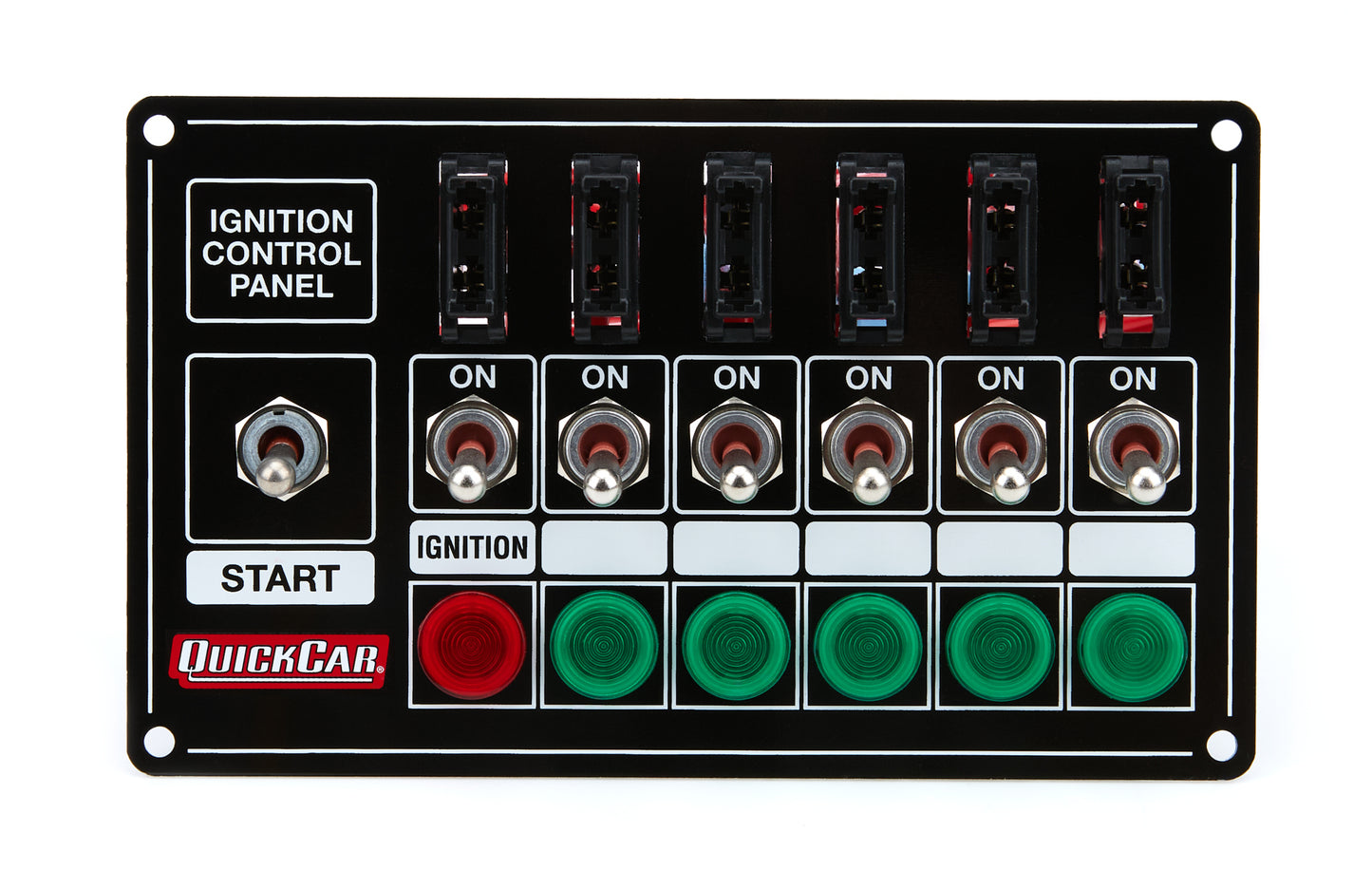 Quickcar Racing Products QRP50-7164 Ignition Panel - Extreme Fused w/Lights
