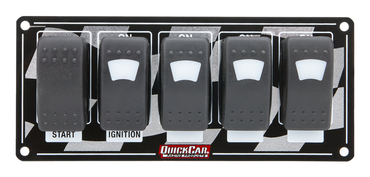 Quickcar Racing Products QRP52-166 Ignition Panel w/ Rocker Switches & Lights