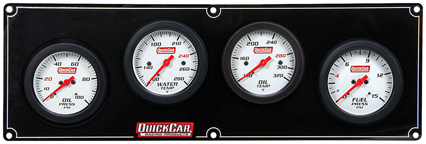 Quickcar Racing Products QRP61-7021 4 Gauge Extreme Panel OP/WT/OT/FP