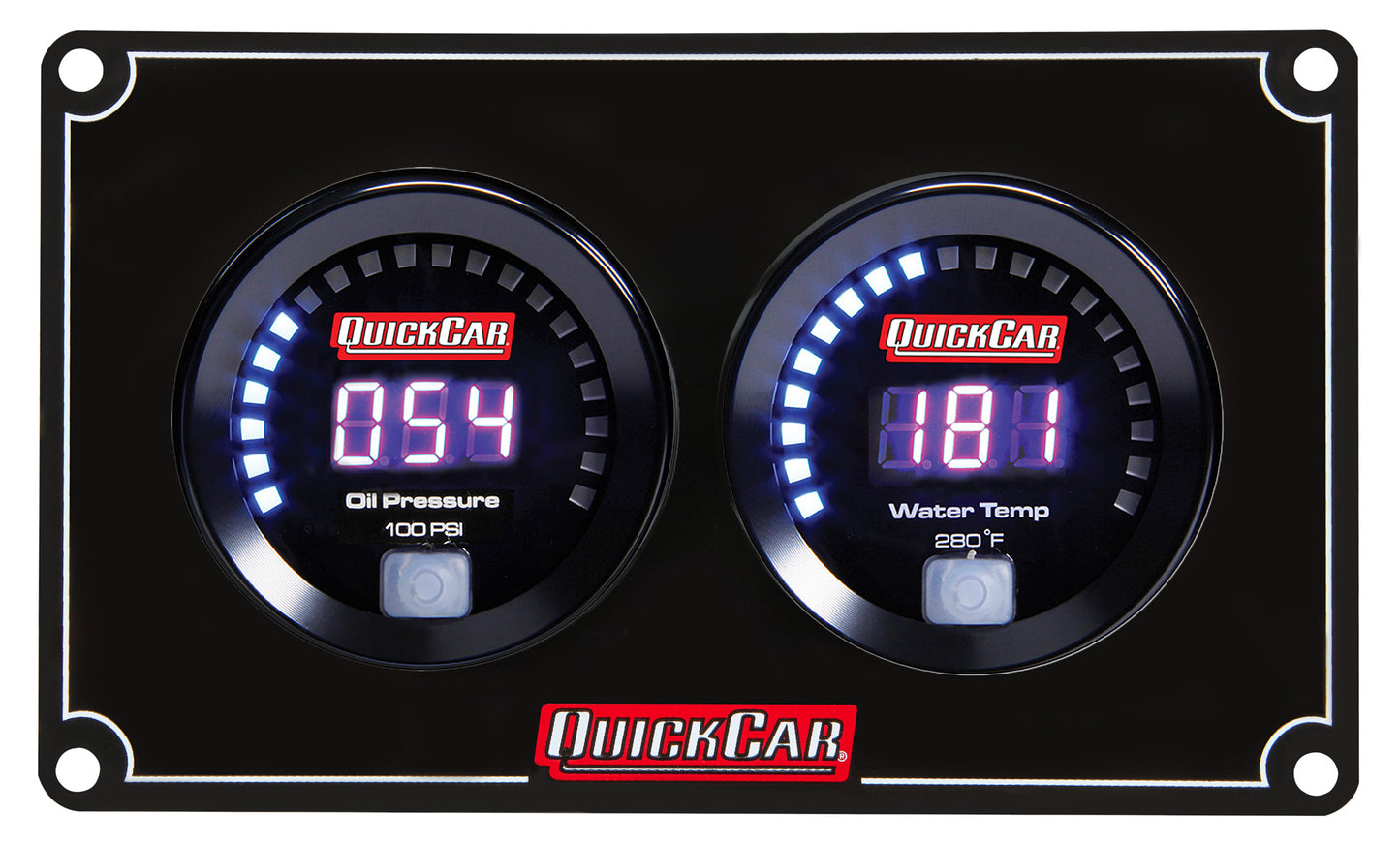 Quickcar Racing Products QRP67-2001 Digital 2-Gauge Panel OP/WT