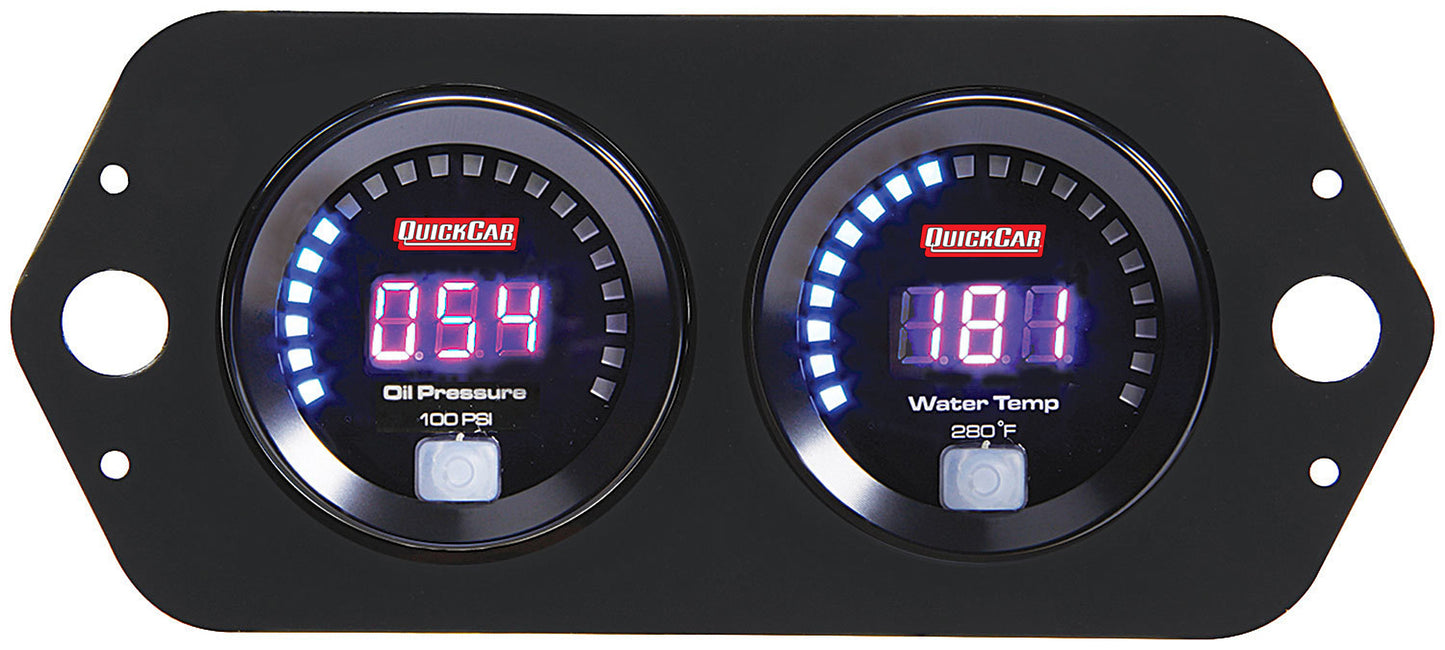 Quickcar Racing Products QRP67-2004 Digital 2-Gauge Panel Open Wheel OP/WT