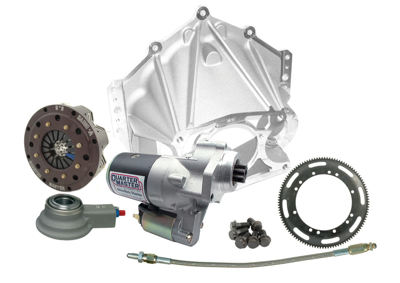 Quarter Master QTR10038590 Alum Bellhousing Package 5.5in V Rear Mount Start
