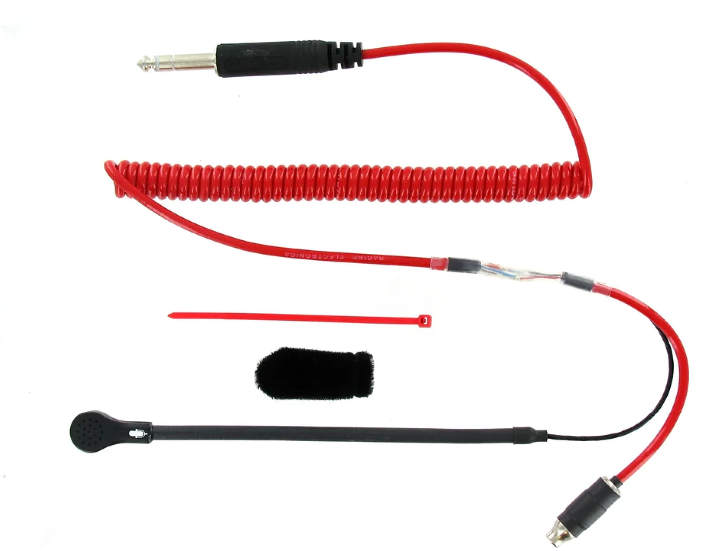 Racing Electronics RCERT605-C Helmet Kit w/ Compact Flex Boom 3 Conn. Cord