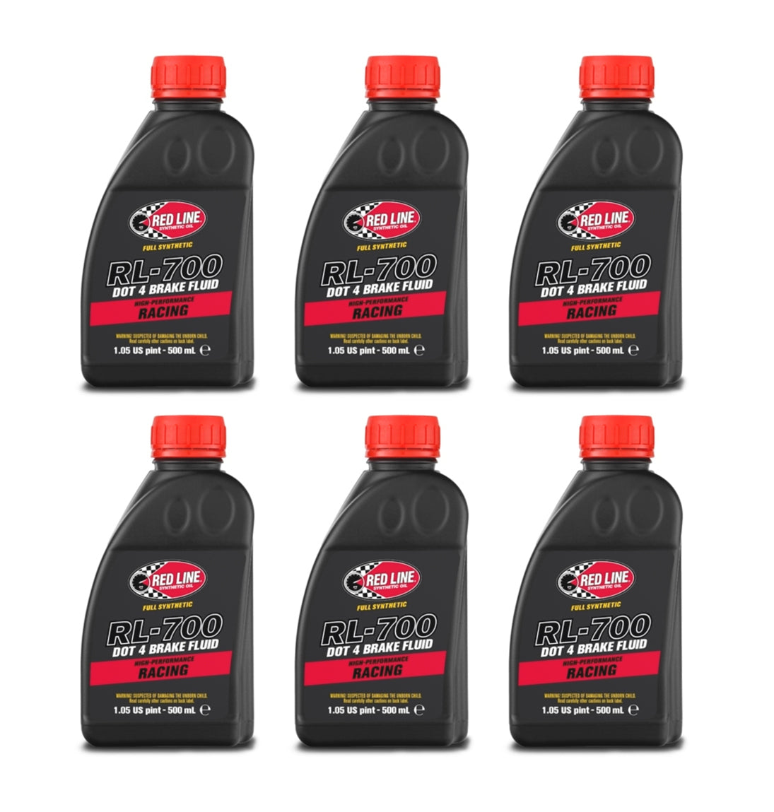 Redline Oil RED90415 RL700 Brake Fluid Racing 500ml DOT4 Case 6x500ml