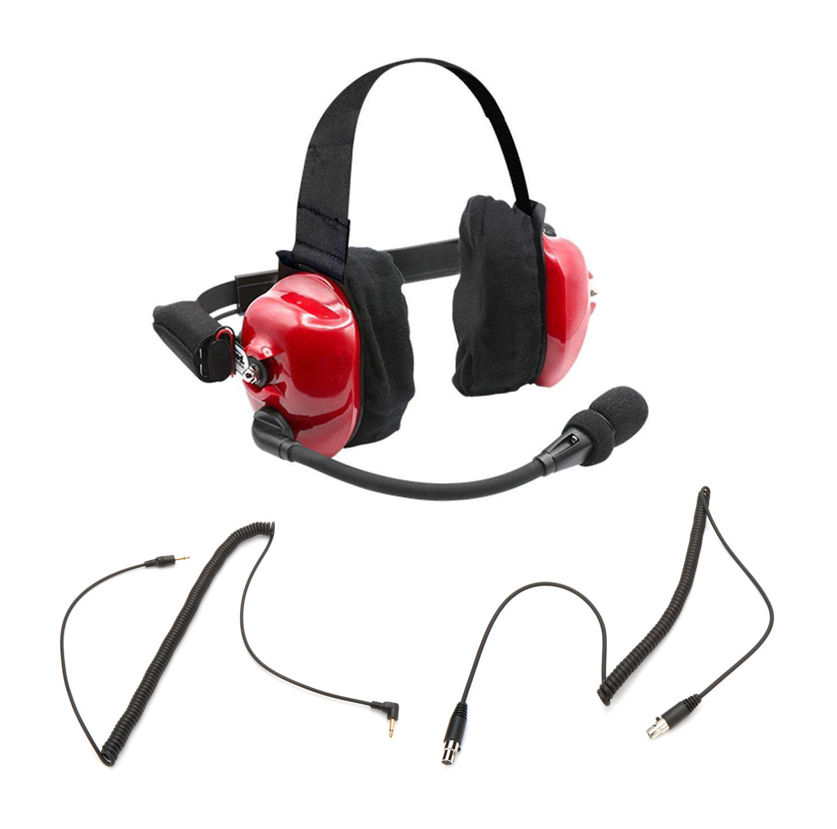 Rugged Radios RGRH80-RD Headset Track Talk Red Linkable Intercom