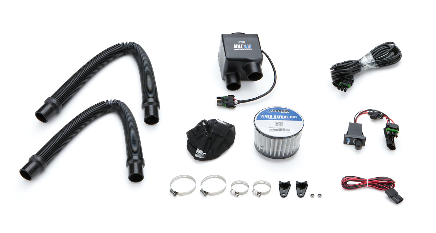 Rugged Radios RGRMAC-2P-KIT Mac Air System 2 Person Helmet Pumper System