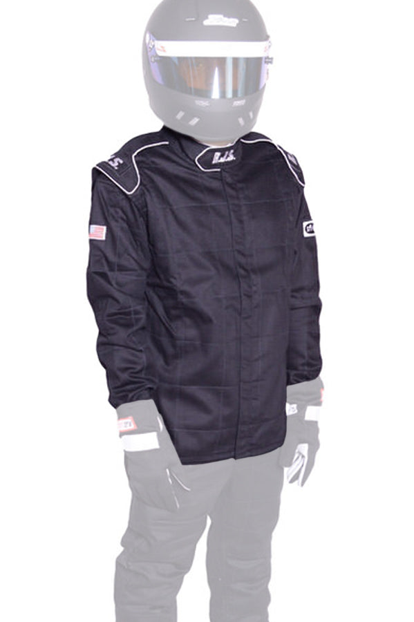 Rjs Safety RJS200400109 Jacket Black 4X-Large SFI-1 FR Cotton