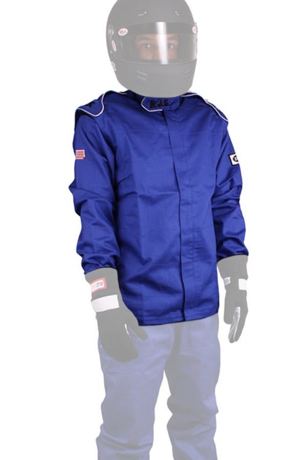 Rjs Safety RJS200400305 Jacket Blue Large SFI-1 FR Cotton