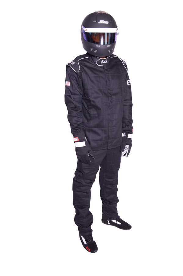 Rjs Safety RJS200440105 Pants Black Large SFI-3-2A/5 FR Cotton