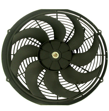 Racing Power Co-packaged RPCR1016 16In Universal Cooling Fan W/Curved Blades 12V