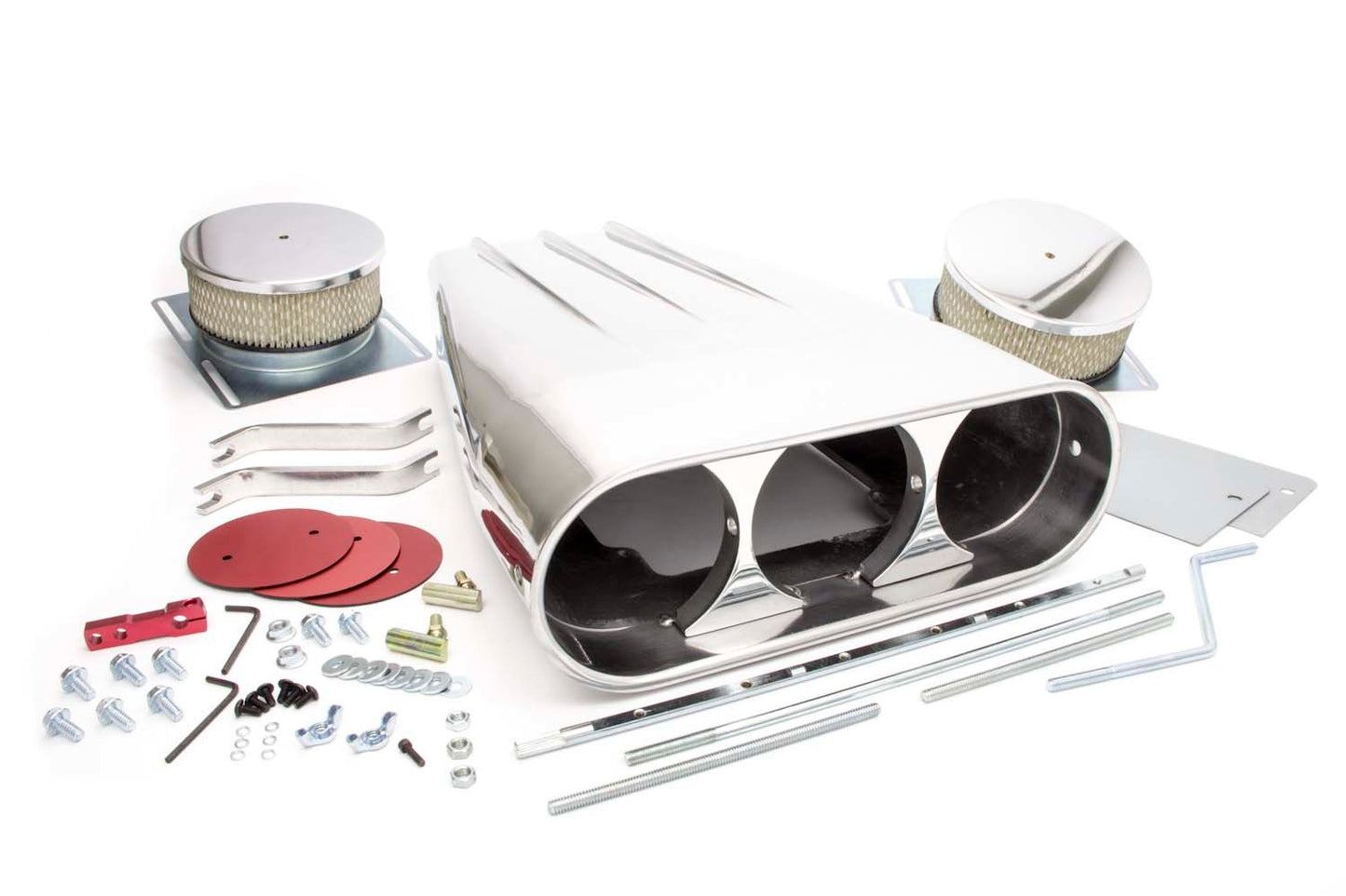 Racing Power Co-packaged RPCR5239 Streetscoop Polished Finned Dual 4 Barrel