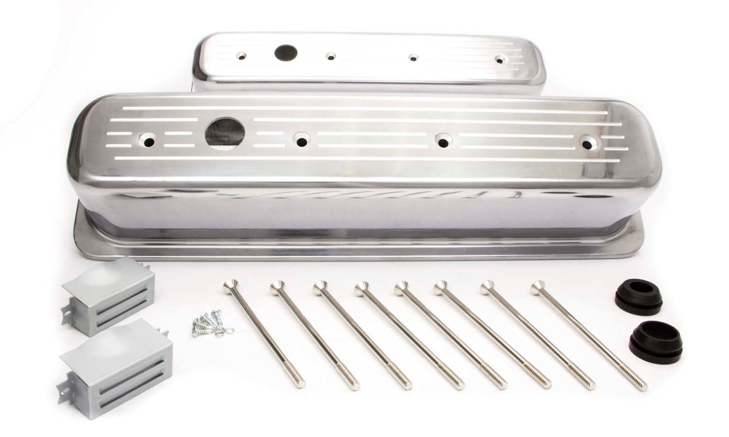 Racing Power Co-packaged RPCR6047 SBC Alum Tall Center Bolt V/C Ball Milled Pol