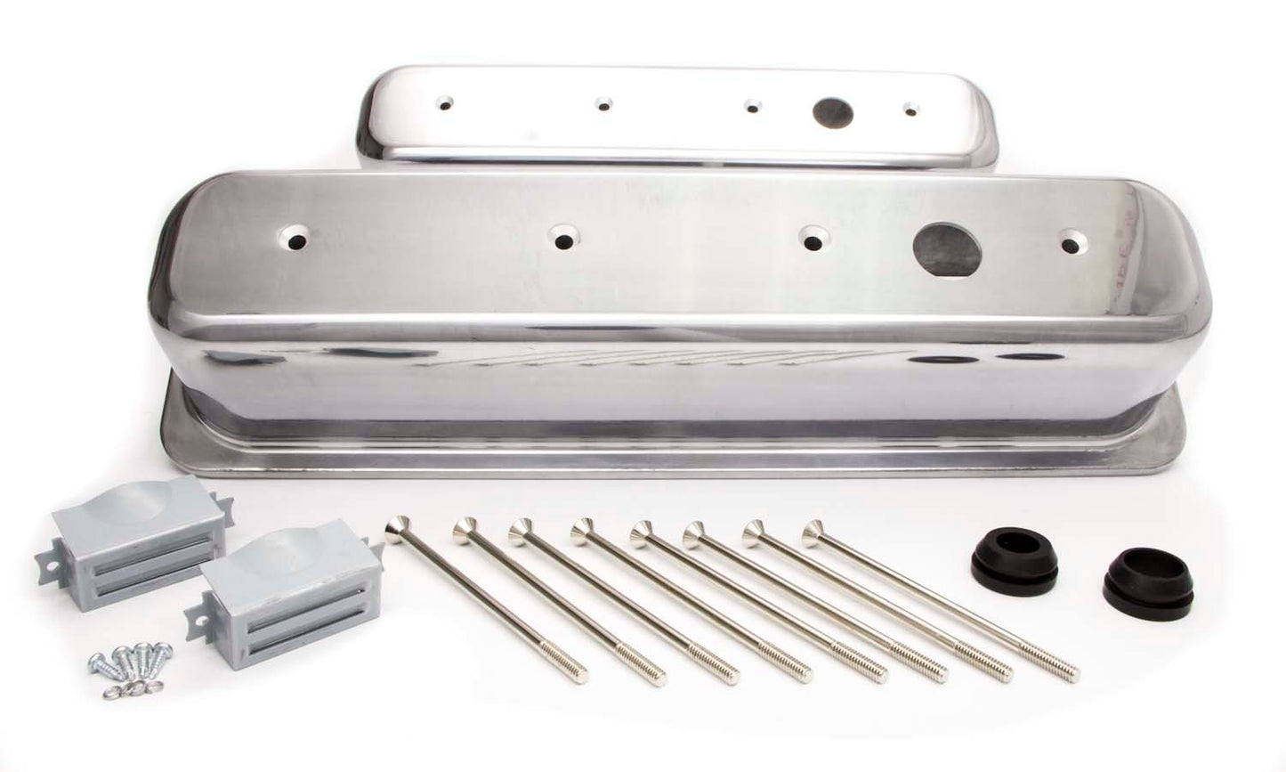 Racing Power Co-packaged RPCR6146-1 SBC Alum Tall Center Bolt V/C Plain Polished