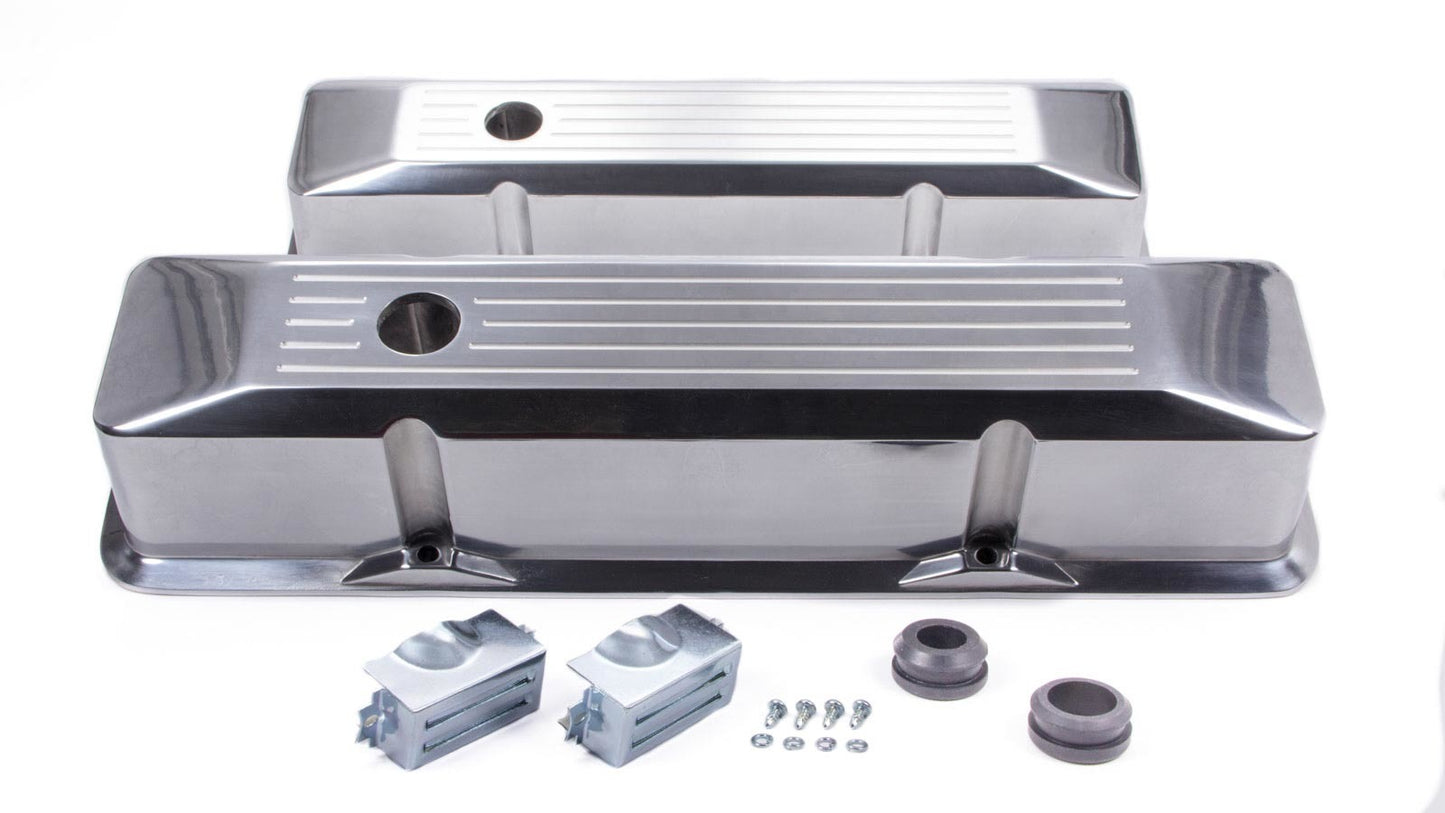 Racing Power Co-packaged RPCR6154 SBC Alum Recessed Tall V/C Milled Polished