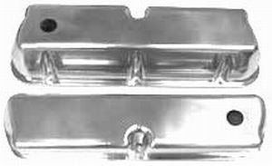Racing Power Co-packaged RPCR6171 SB Ford Aluminum Valve Covers Plain With Hole