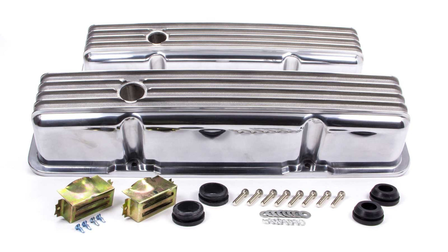 Racing Power Co-packaged RPCR6181 SBC Alum Finned Tall V/C Polished