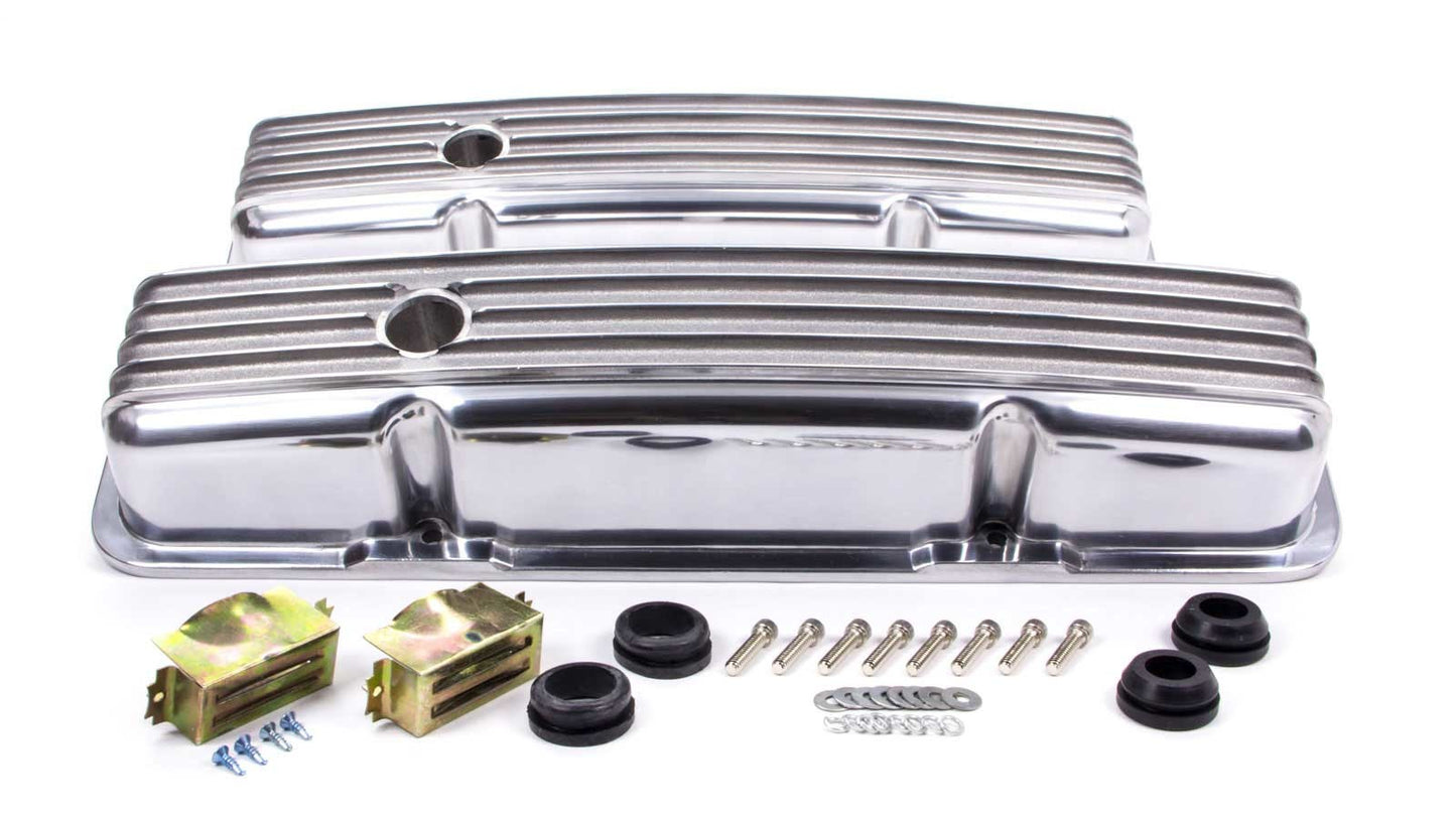 Racing Power Co-packaged RPCR6186 SBC Alum Finned Short V/C Polished