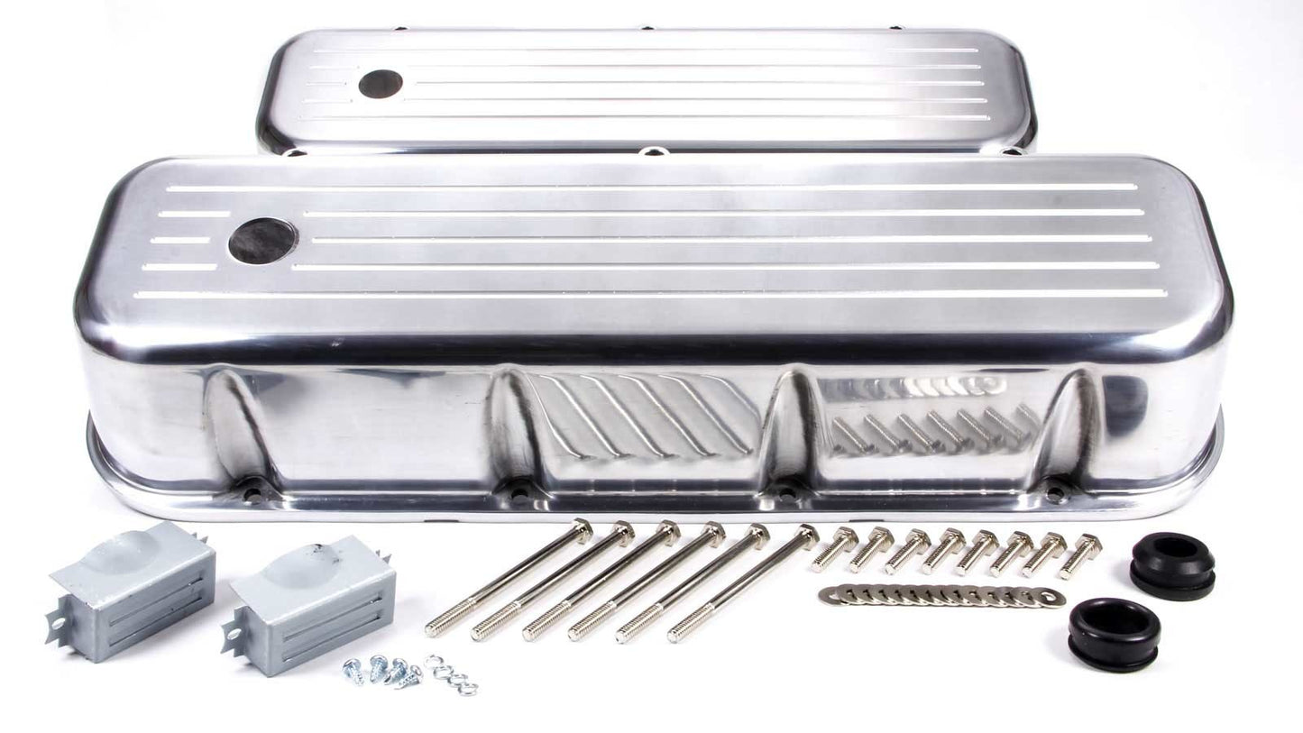 Racing Power Co-packaged RPCR6330 BBC Alum Tall V/C Ball Milled Polished