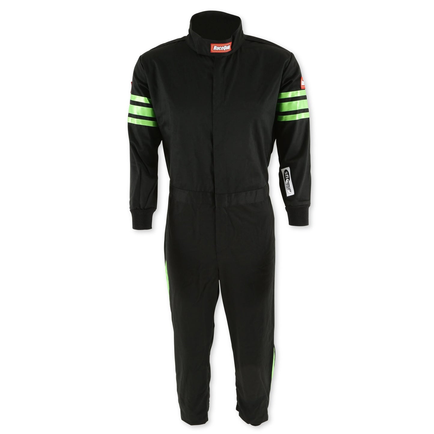 Racequip RQP1950790 Black Suit Single Layer Kids XX-Small Green Trim