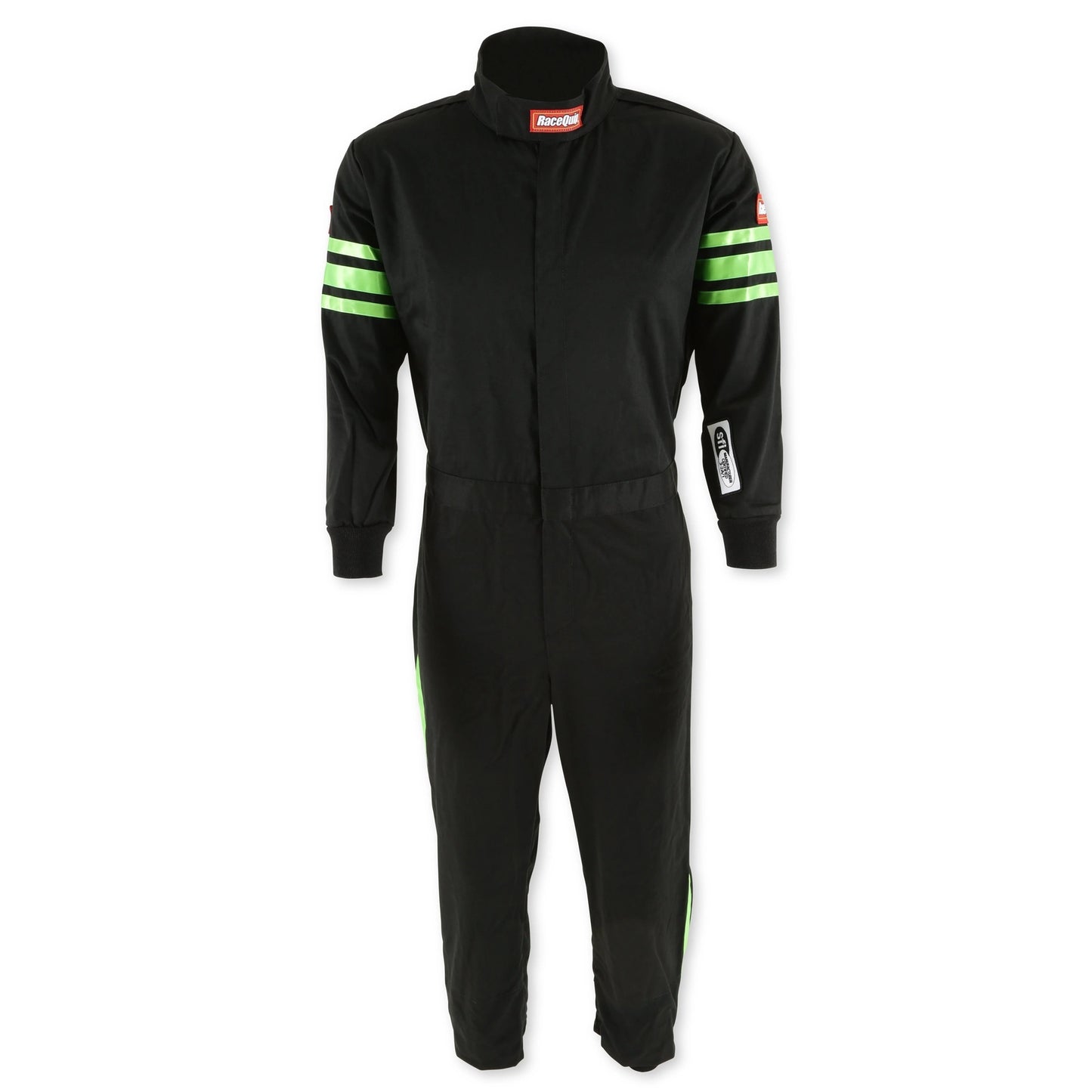 Racequip RQP1950791 Black Suit Single Layer Kids X-Small Green Trim