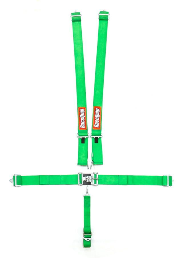 Racequip RQP711071 5pt Harness Set L&L Green SFI
