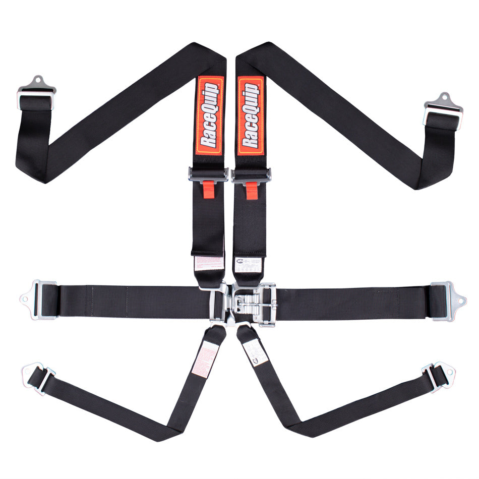 Racequip RQP712002 6pt Harness Set L&L Black SFI