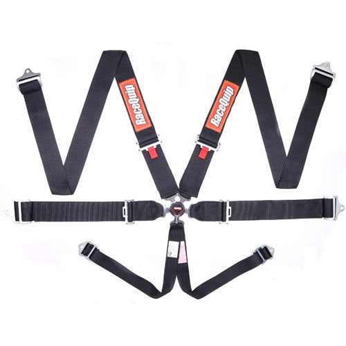 Racequip RQP743003 6pt Harness Camlock SFI P/D Sportsman Black