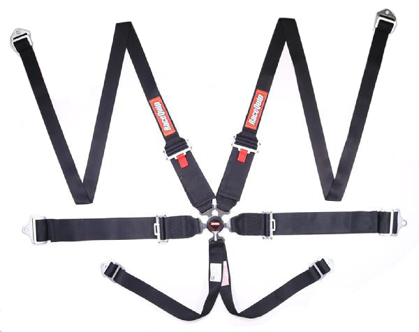 Racequip RQP746006 6pt Harness Camlock HNR Black SFI