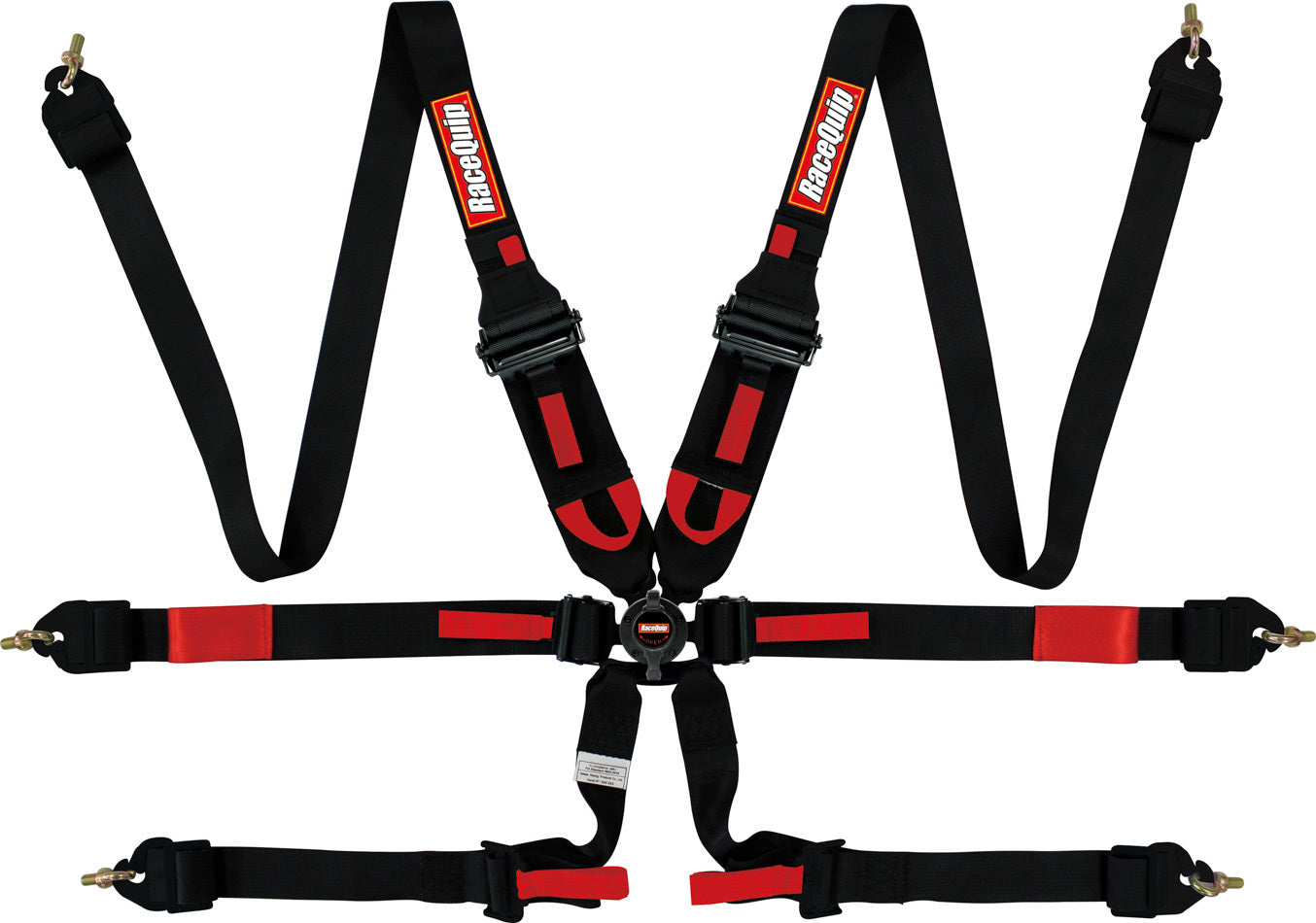 Racequip RQP855005 6pt Harness Camlock P/D HNR Black FIA