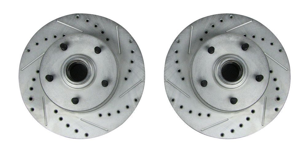 Right Stuff Detailing RSDBR02ZDC Front Rotor Drilled & S lotted Zinc Washed Pr.