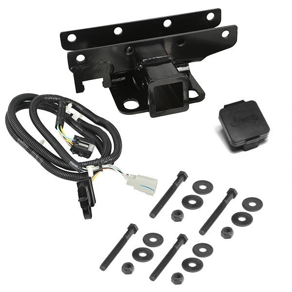 Rugged Ridge RUG11580.52 Receiver Hitch Kit Jeep Logo 07-18 Jeep Wrangler