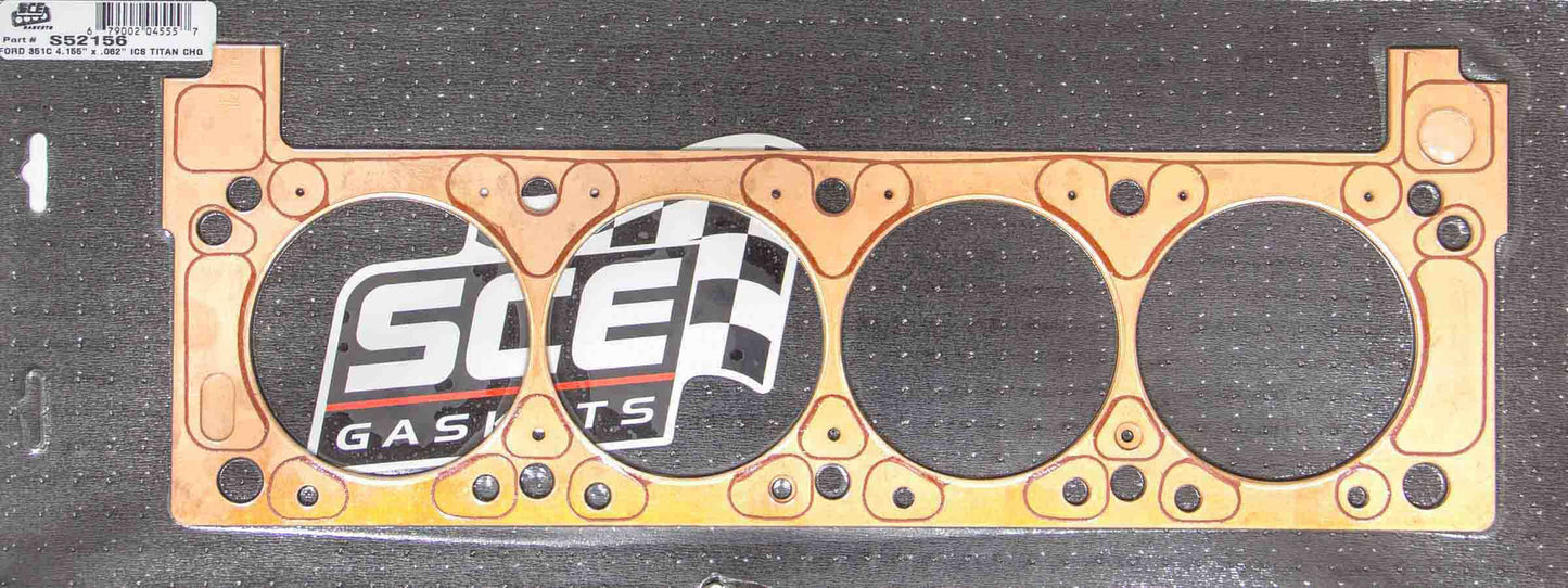 Sce Gaskets SCES521562L SBF ISC Titan Copper Head Gskt LH 4.155 x .06