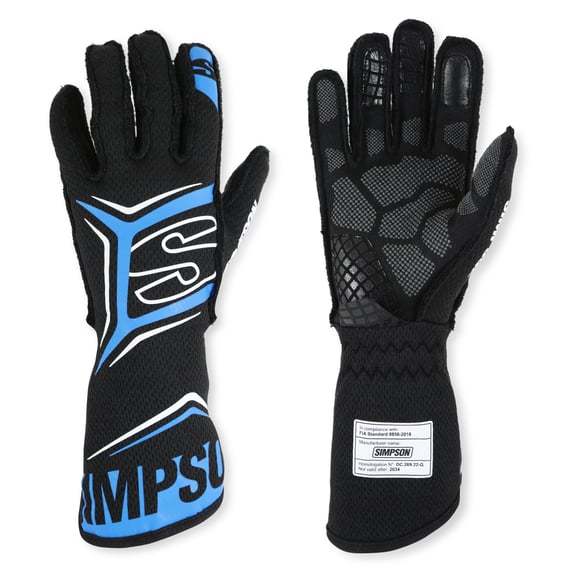 Simpson Safety SIMMGLB Glove Magnata Large Black / Blue SFI 3.5/5
