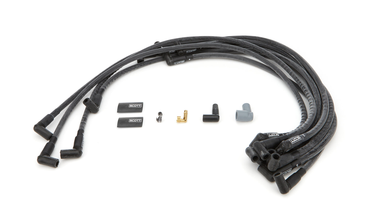 Scott Performance SPWCH-604-1 SBC Spark Plug Wire Set Black 604 Crate Engine