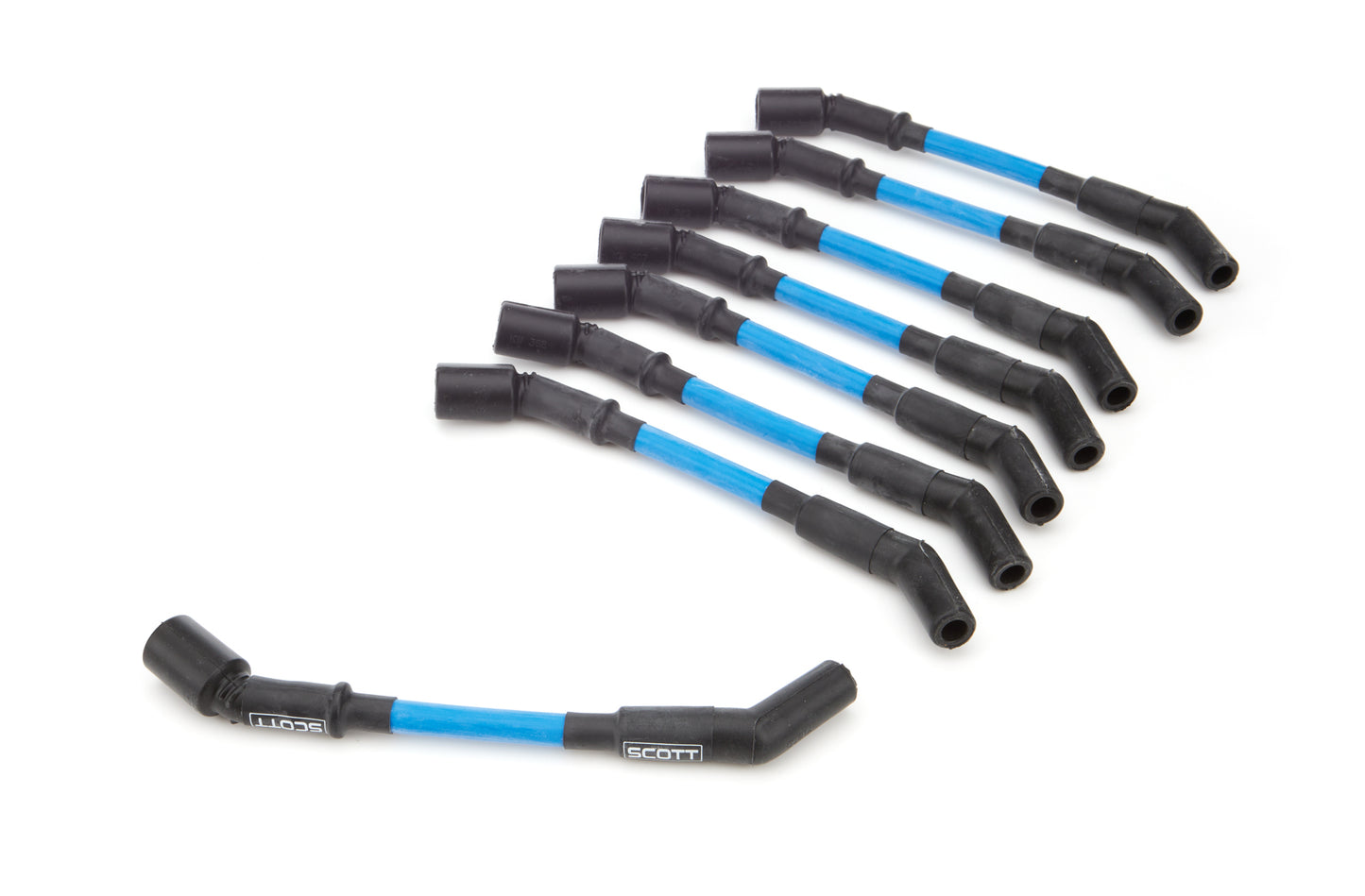 Scott Performance SPWCH-LS-S-4 GM LS Spark Plug Wire Set 45-Degree - Blue