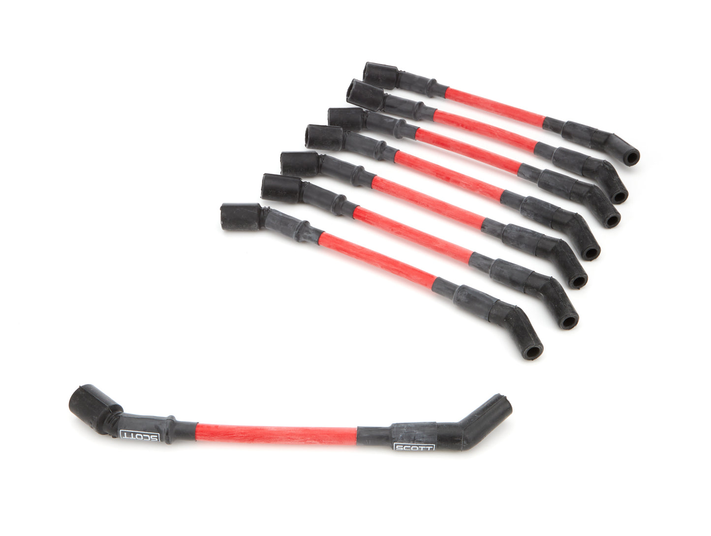 Scott Performance SPWCH-LS-T-2 GM LS Truck Spark Plug Wire Set 45-Deg - Red