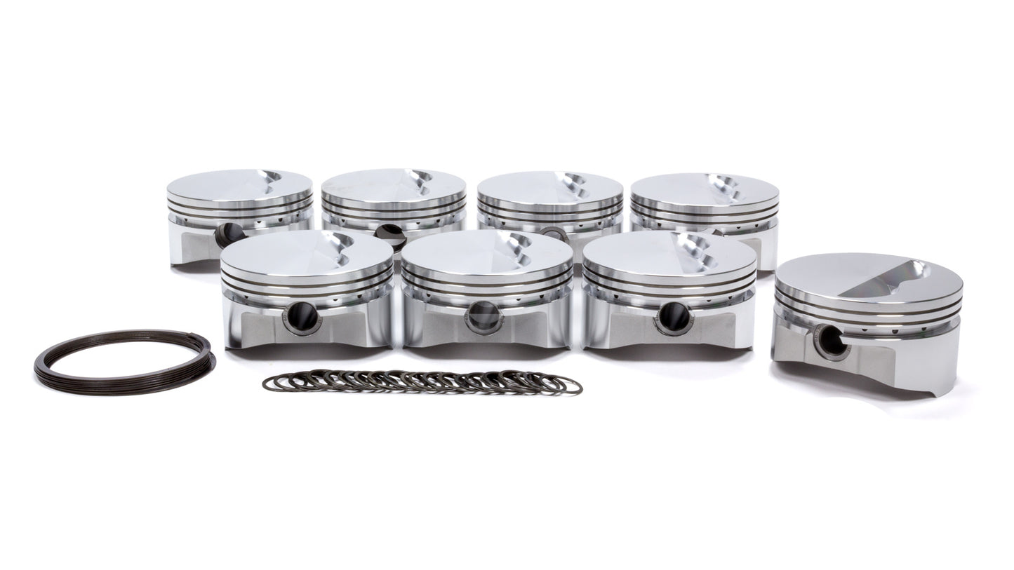 Sportsman Racing Products SRP231308 SBC Flat Top Piston Set 4.125 Bore -5cc