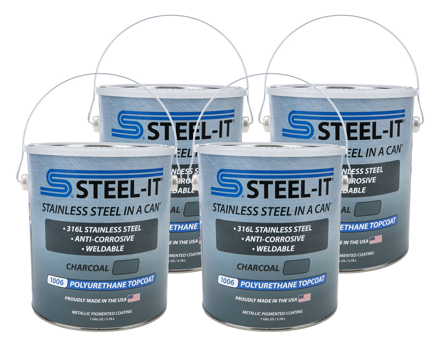 Steel-it STLCASE1006G Charcoal Polyurethane Case 4 x 1 Gallon