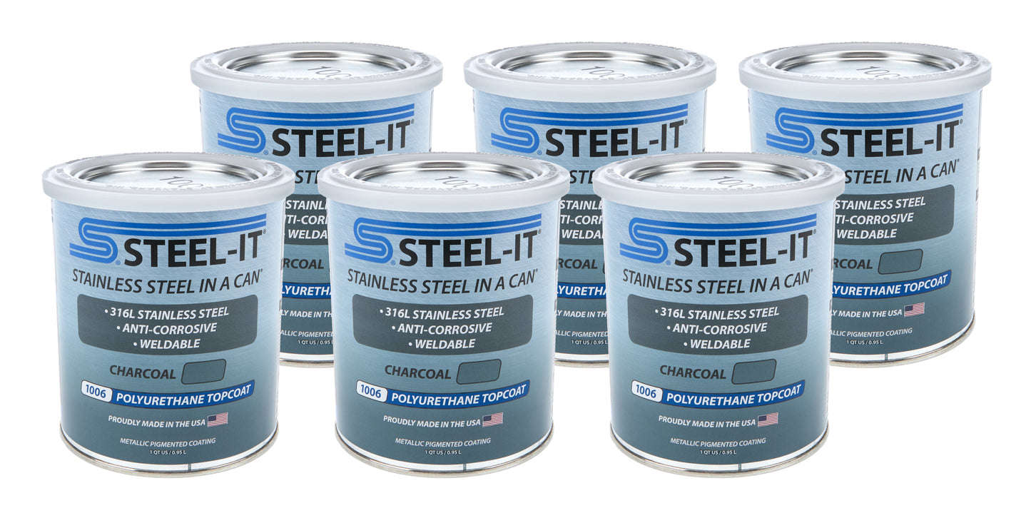 Steel-it STLCASE1006Q Charcoal Polyurethane Case 6 x 1 Quart