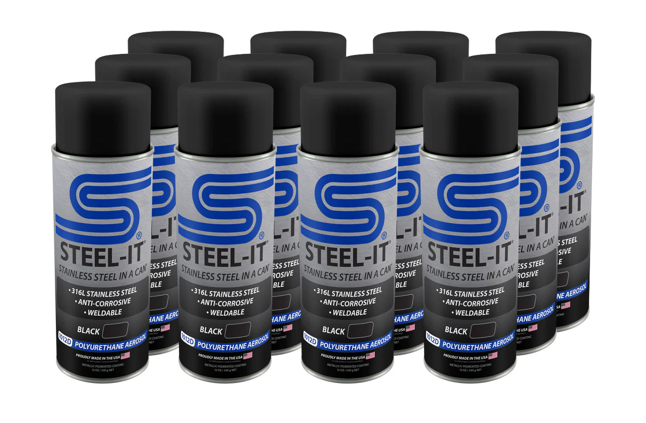 Steel-it STLCASE1012D Black Polyurethane Case 12 x 12oz Spray Cans