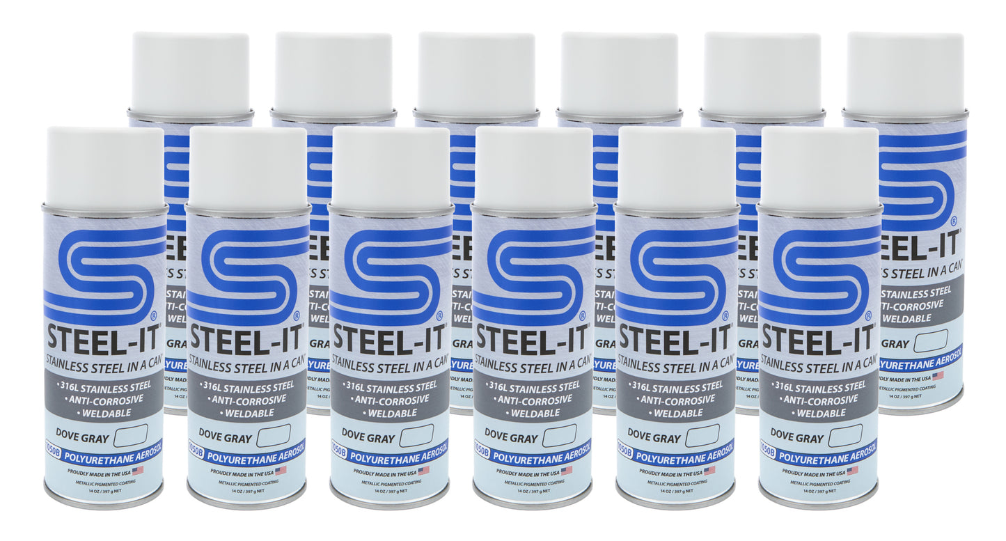 Steel-it STLCASE1050B Dove Gray Polyurethane Case 12 x 14oz Can