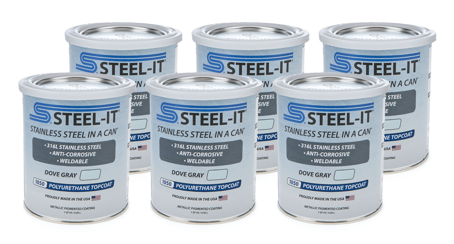 Steel-it STLCASE1050Q Dove Gray Polyurethane Case 6 x 1 Quart