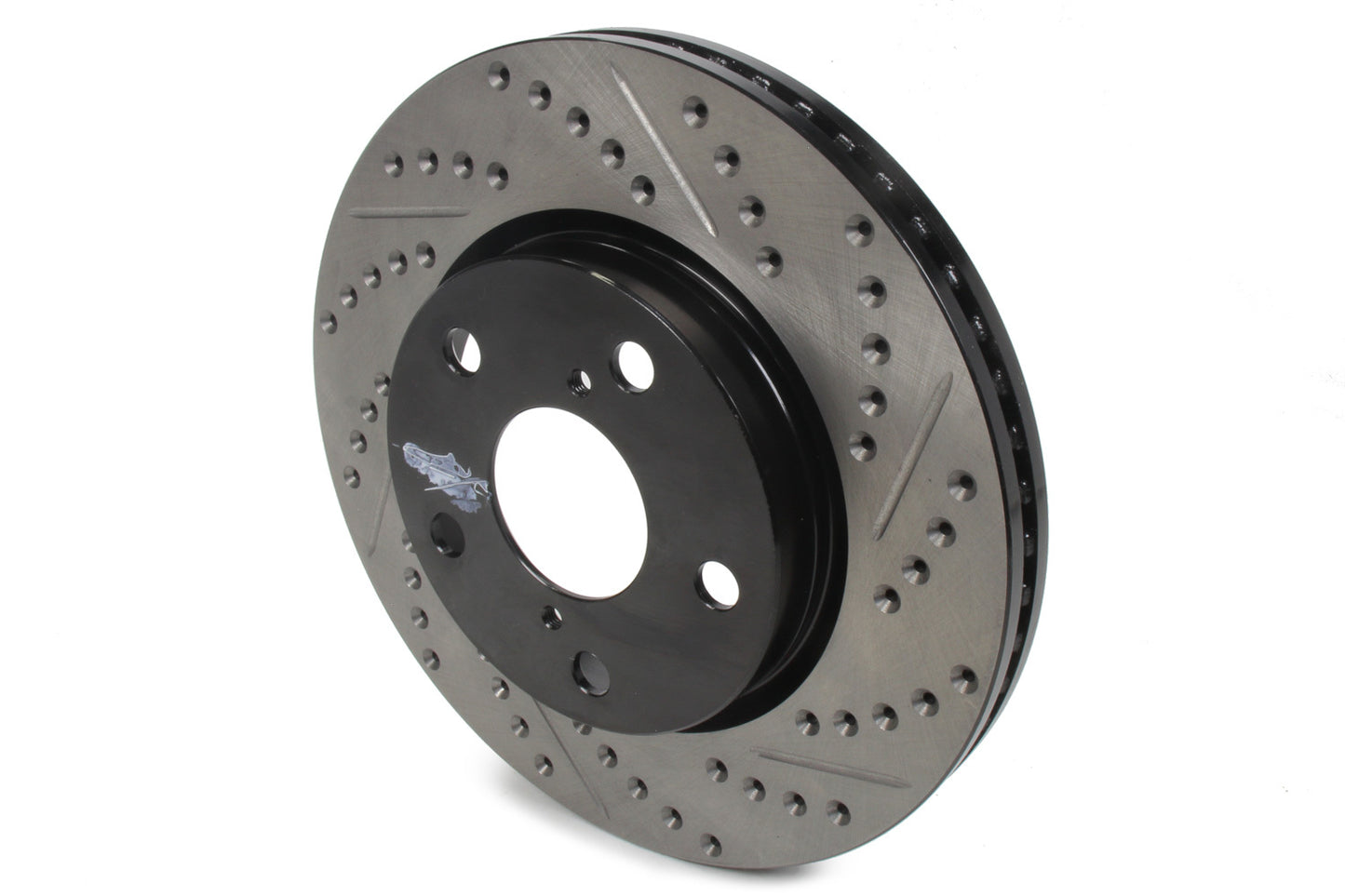 Stoptech STP127.44147CL Sport Cryo Drilled/Slott ed Brake Rotor; Front Le