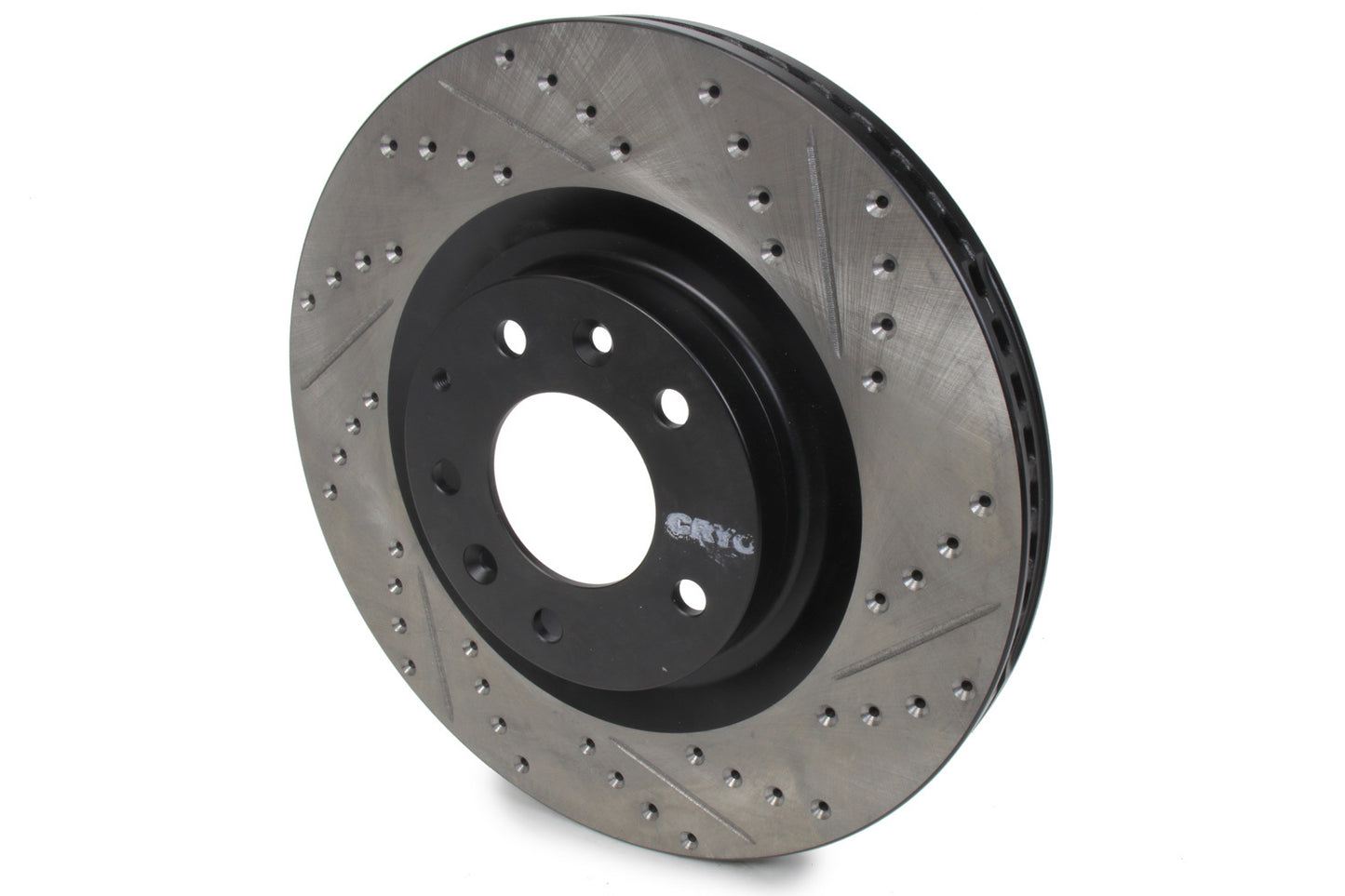 Stoptech STP127.45080CL Sport Cryo Drilled/Slott ed Brake Rotor; Front Le
